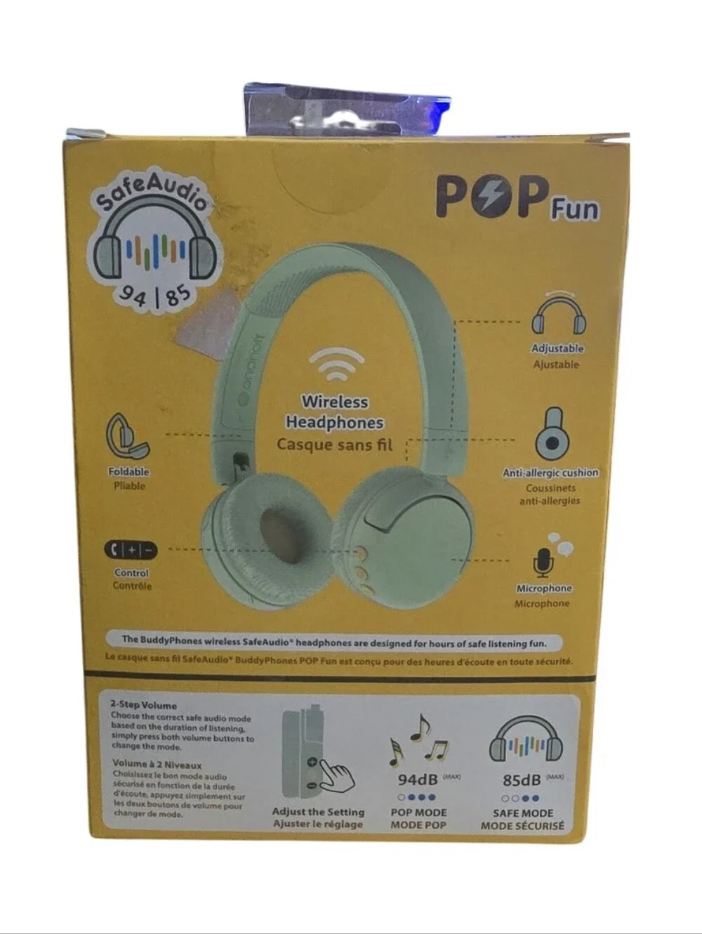 POP Foldable Bluetooth Kids Headphones - Green